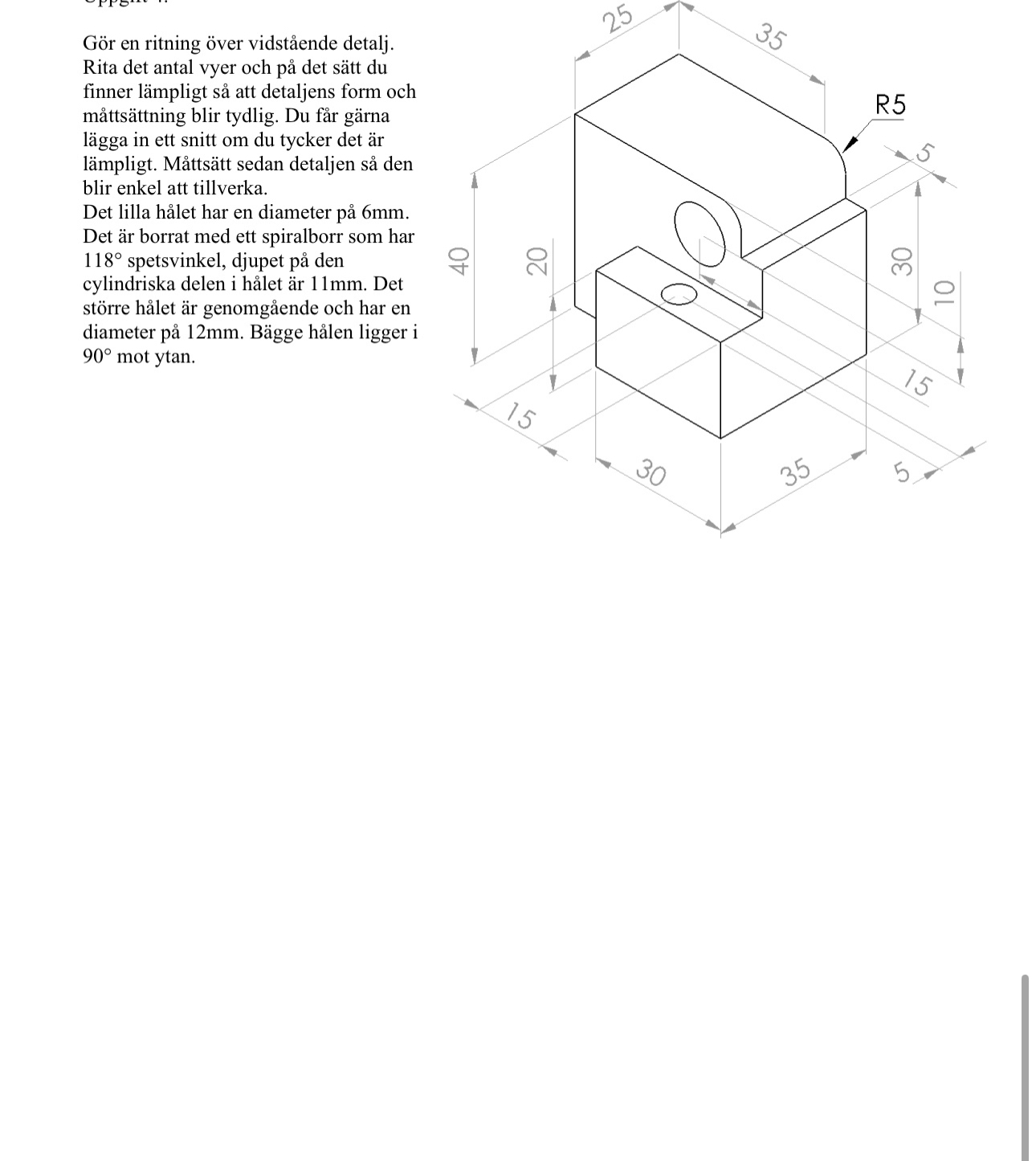 Make a drawing over the adjacent detail. Draw the