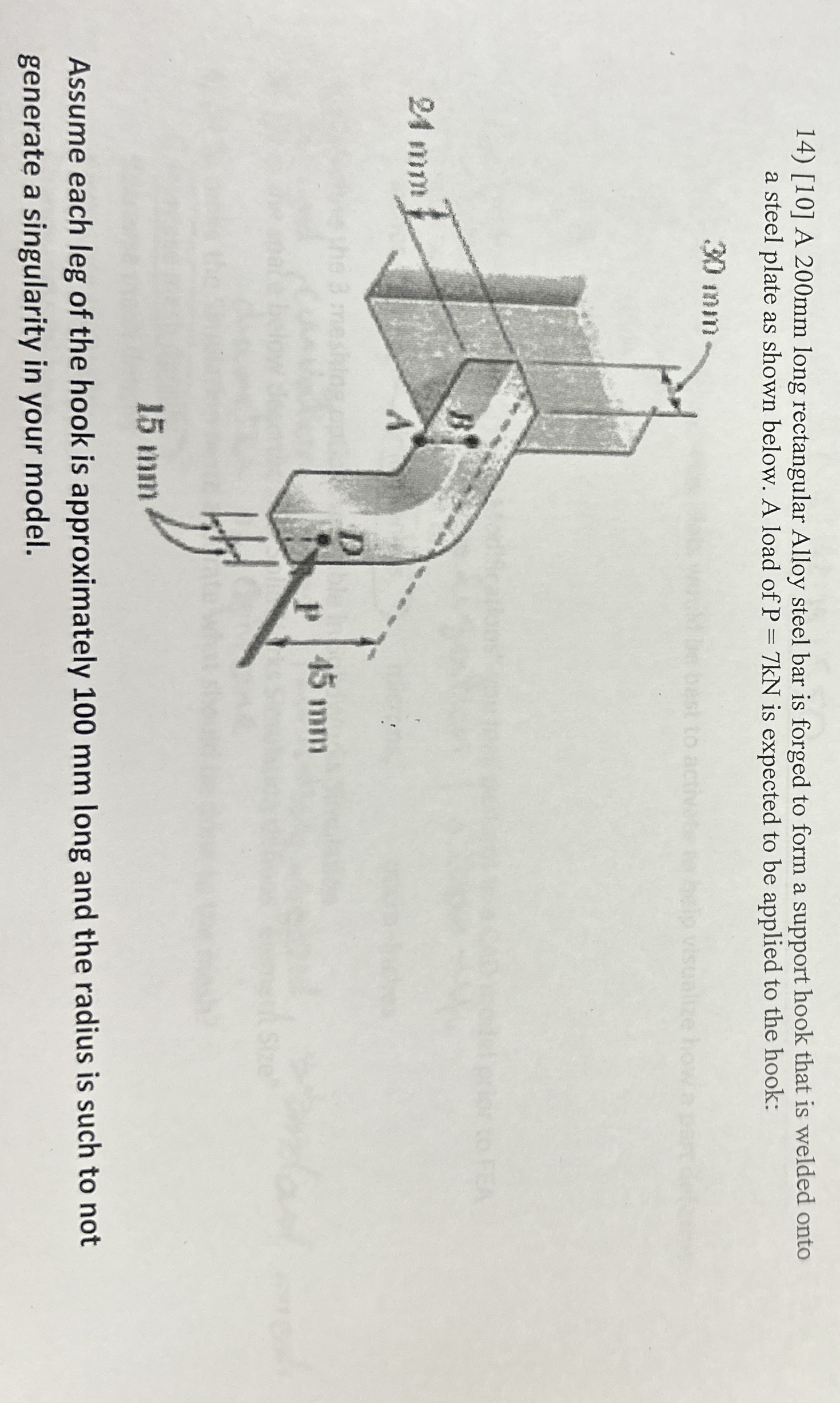 [ 1 0 ] A 2 0 0 mm long rectangular Alloy steel