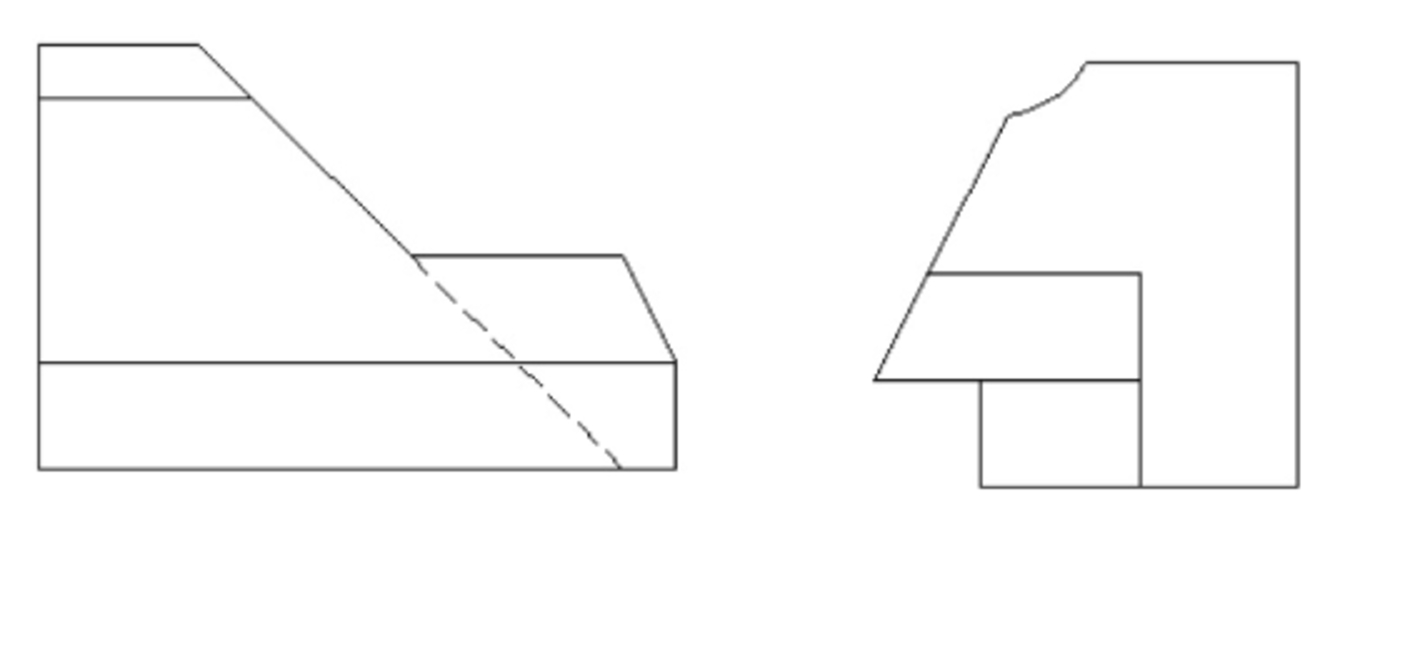 Using grid paper and a pencil sketch the two