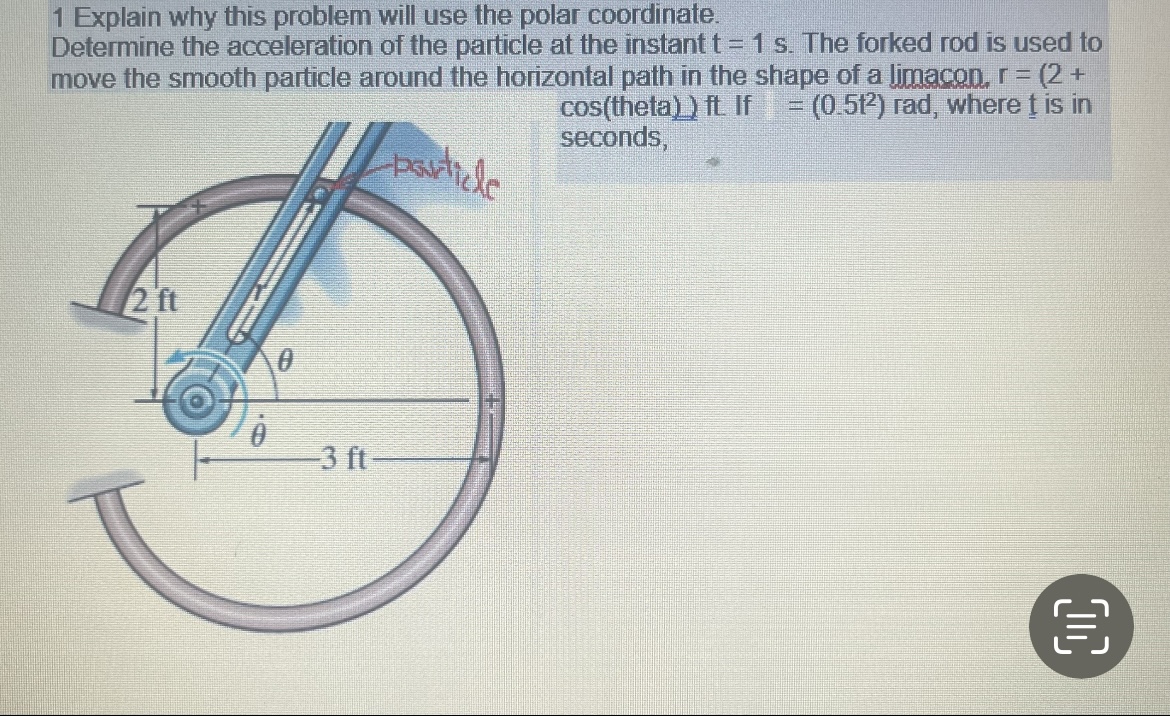 1 Explain why this problem will use the polar