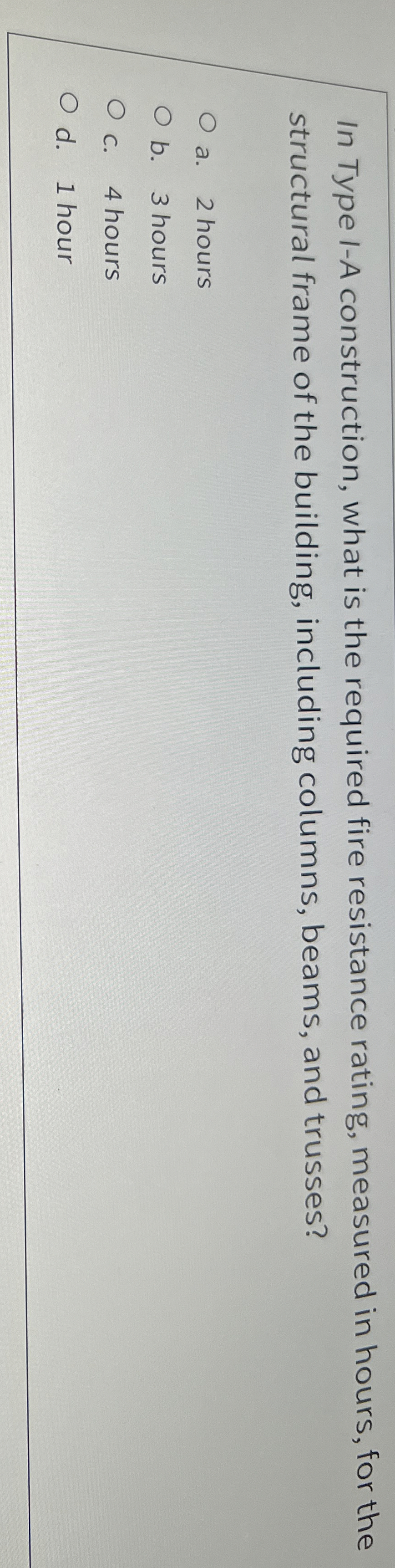 In Type I - A construction, what is the required