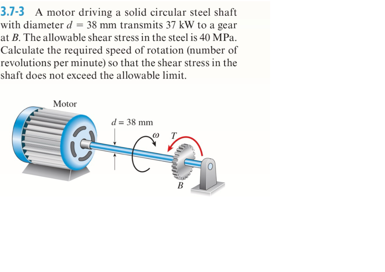 3 . 7 - 3 A motor driving a solid circular steel