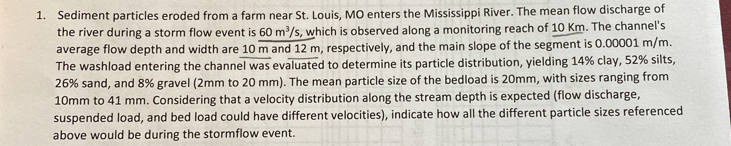 Sediment particles eroded from a farm near St .