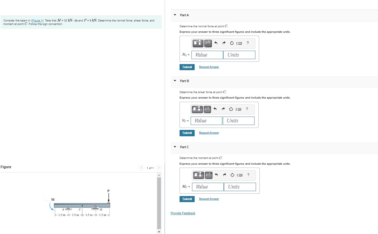 what if M = 3 2 kN - m and P = 9 kN Consider the