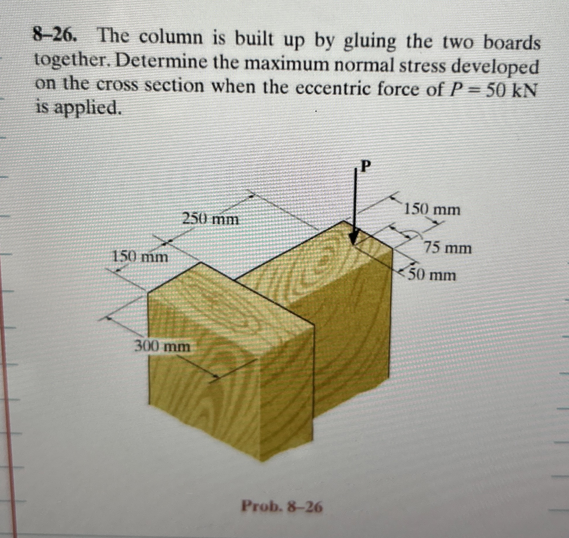 8 - 2 6 . The column is built up by gluing the