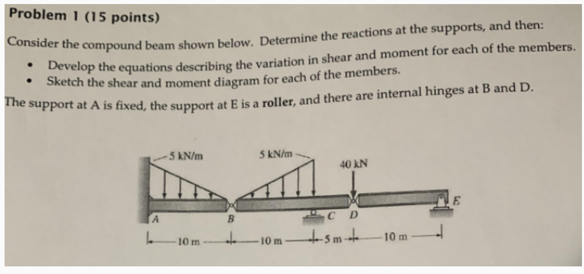 Problem 1 ( 1 5 points ) Consider the compound