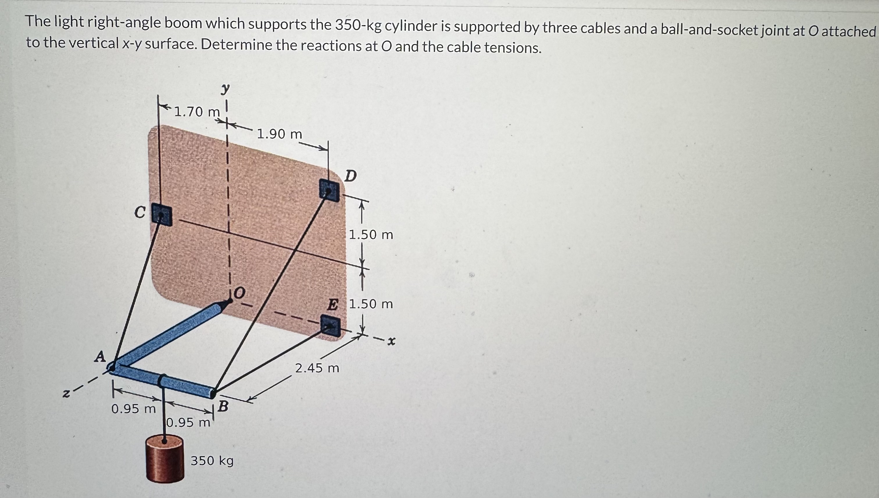 The light right - angle boom which supports the 3