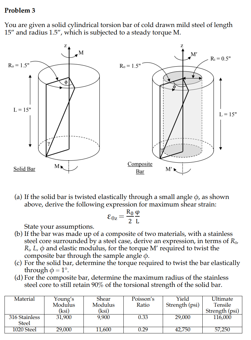 Problem 3 You are given a solid cylindrical