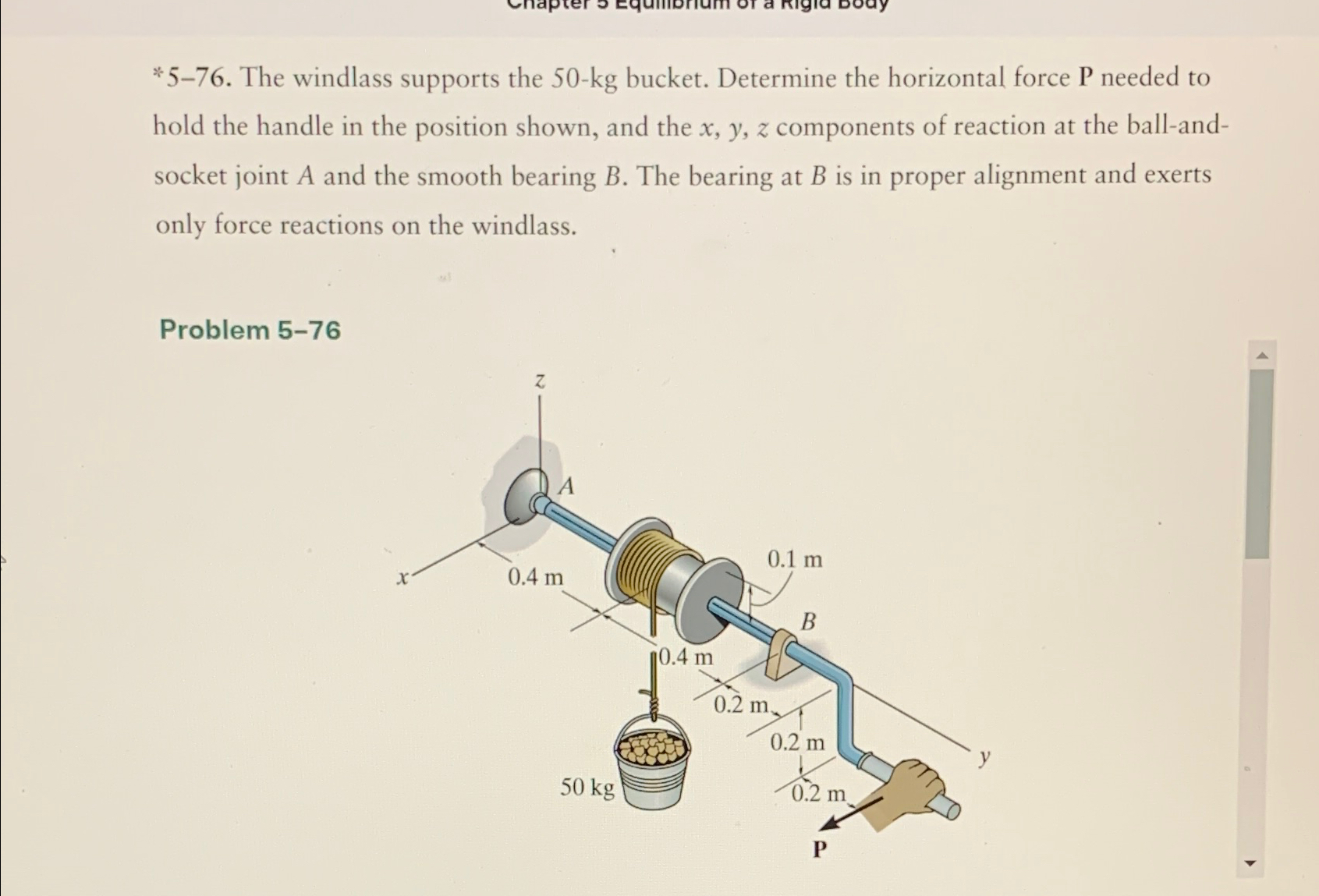 * 5 - 7 6 . The windlass supports the 5 0 - kg