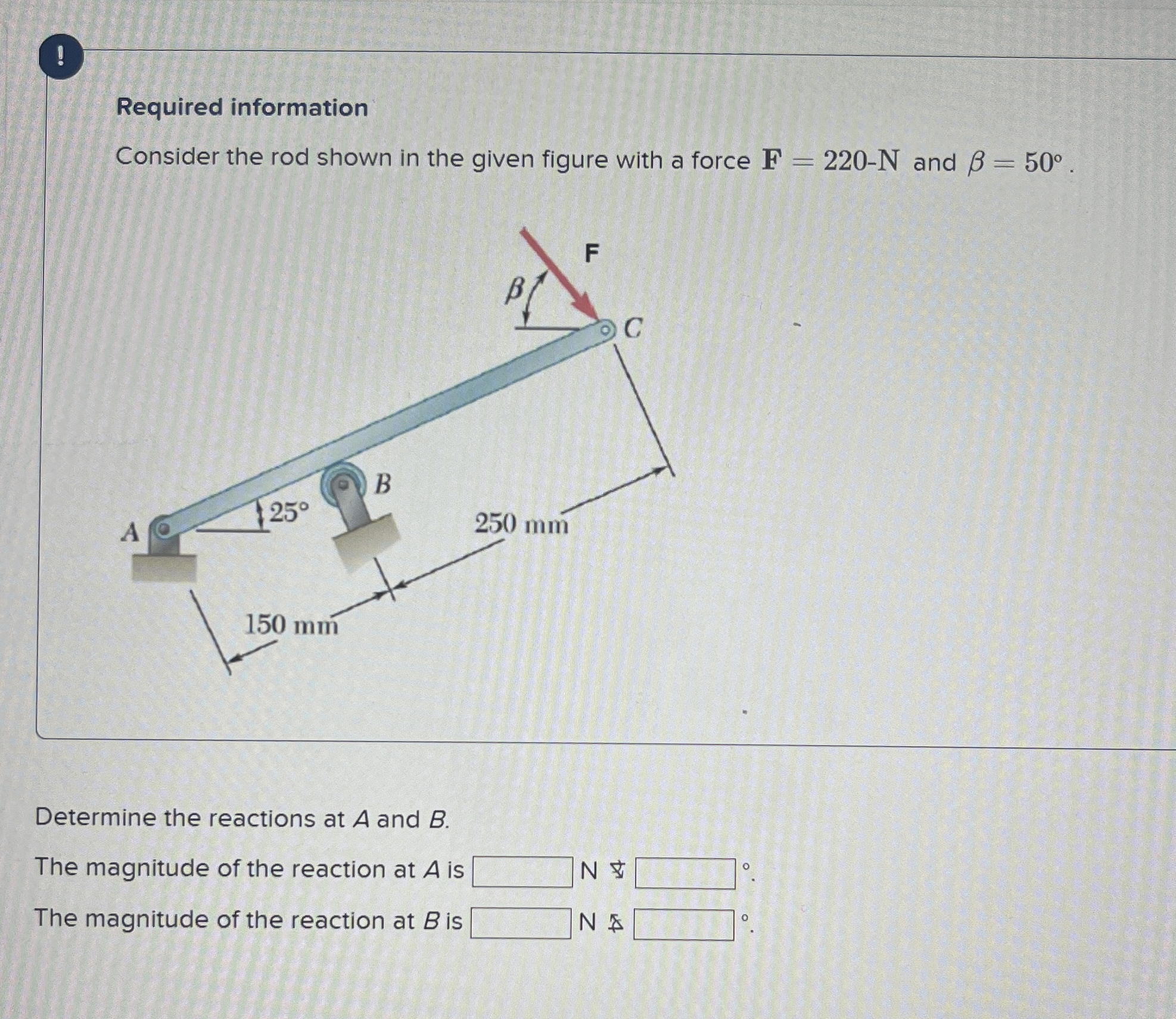 Required information Consider the rod shown in