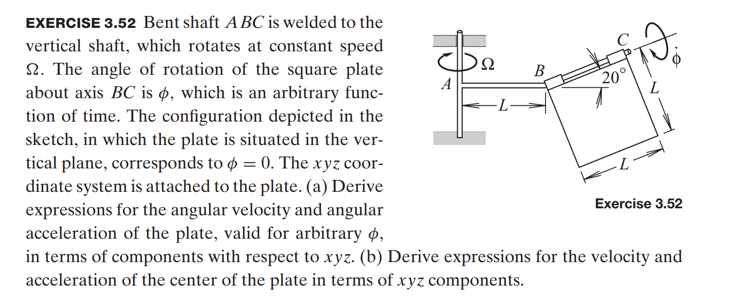 EXERCISE 3 . 5 2 Bent shaft \ ( A B C \ ) is