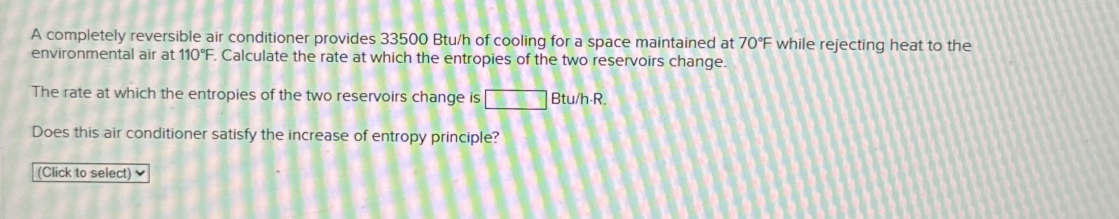 A completely reversible air conditioner provides