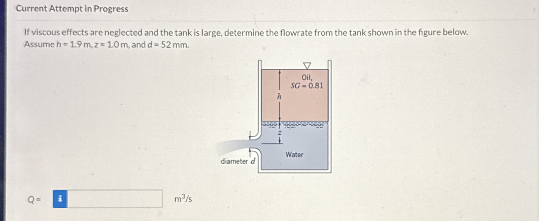 Current Attempt in Progress If viscous effects