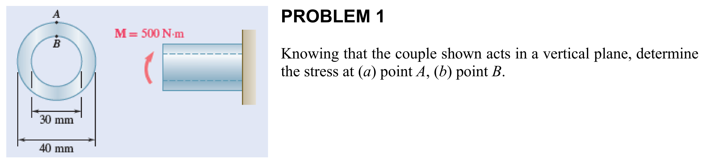 PROBLEM 1 Knowing that the couple shown acts in a