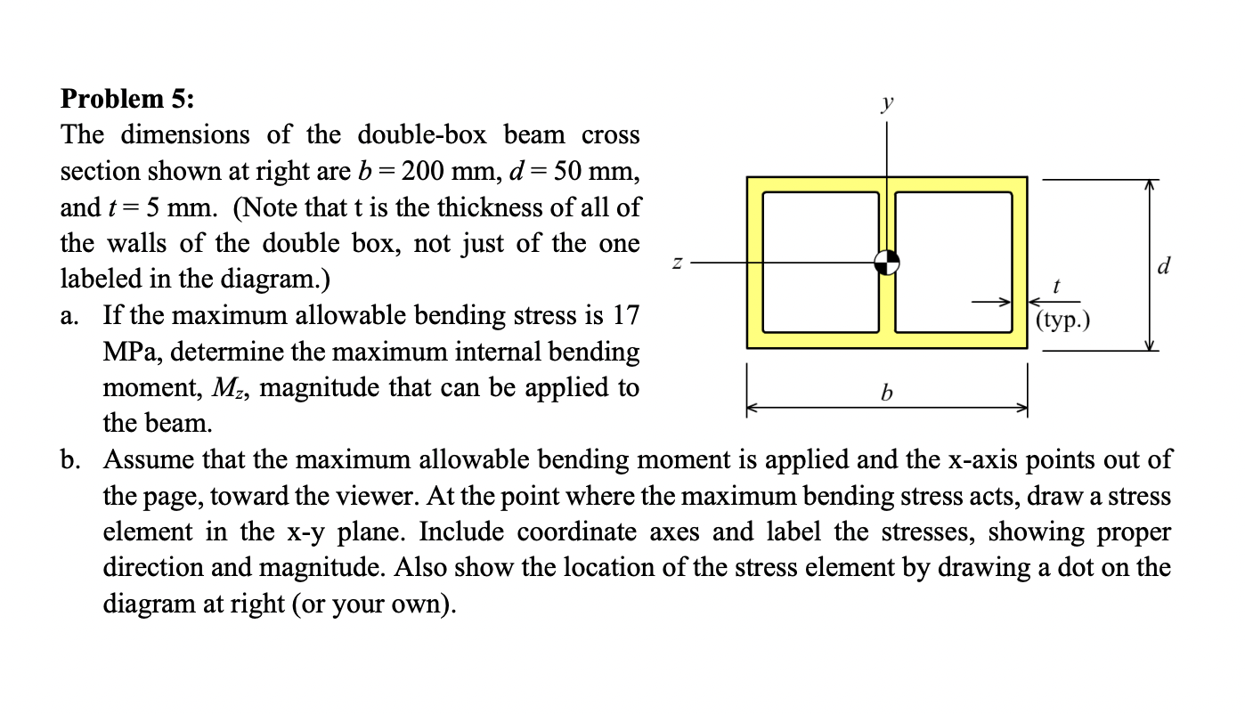 Problem 5 : The dimensions of the double - box