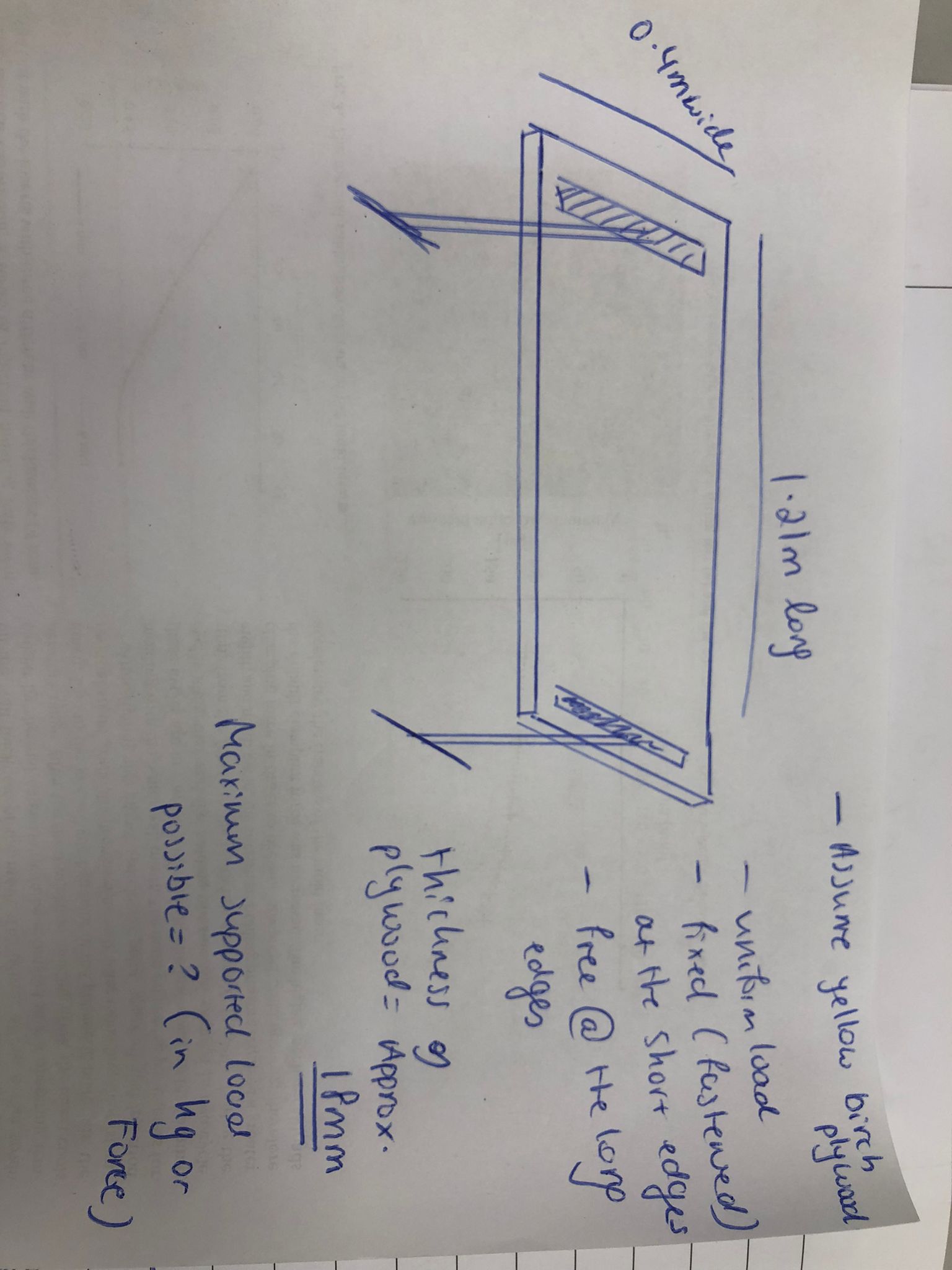 I would like to determine the maximum load ( kg )