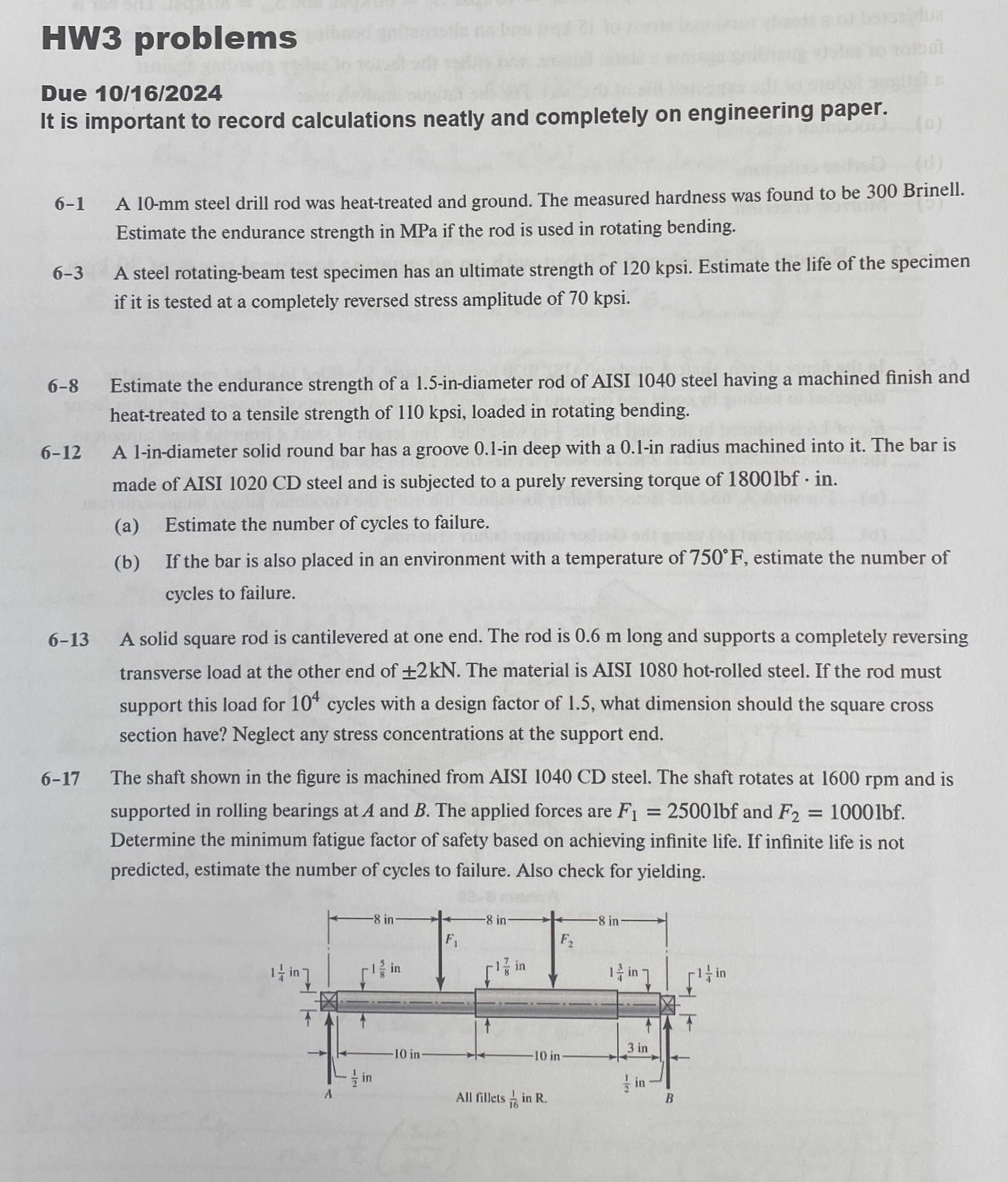 HW 3 problems Due 1 0 / 1 6 / 2 0 2 4 It is