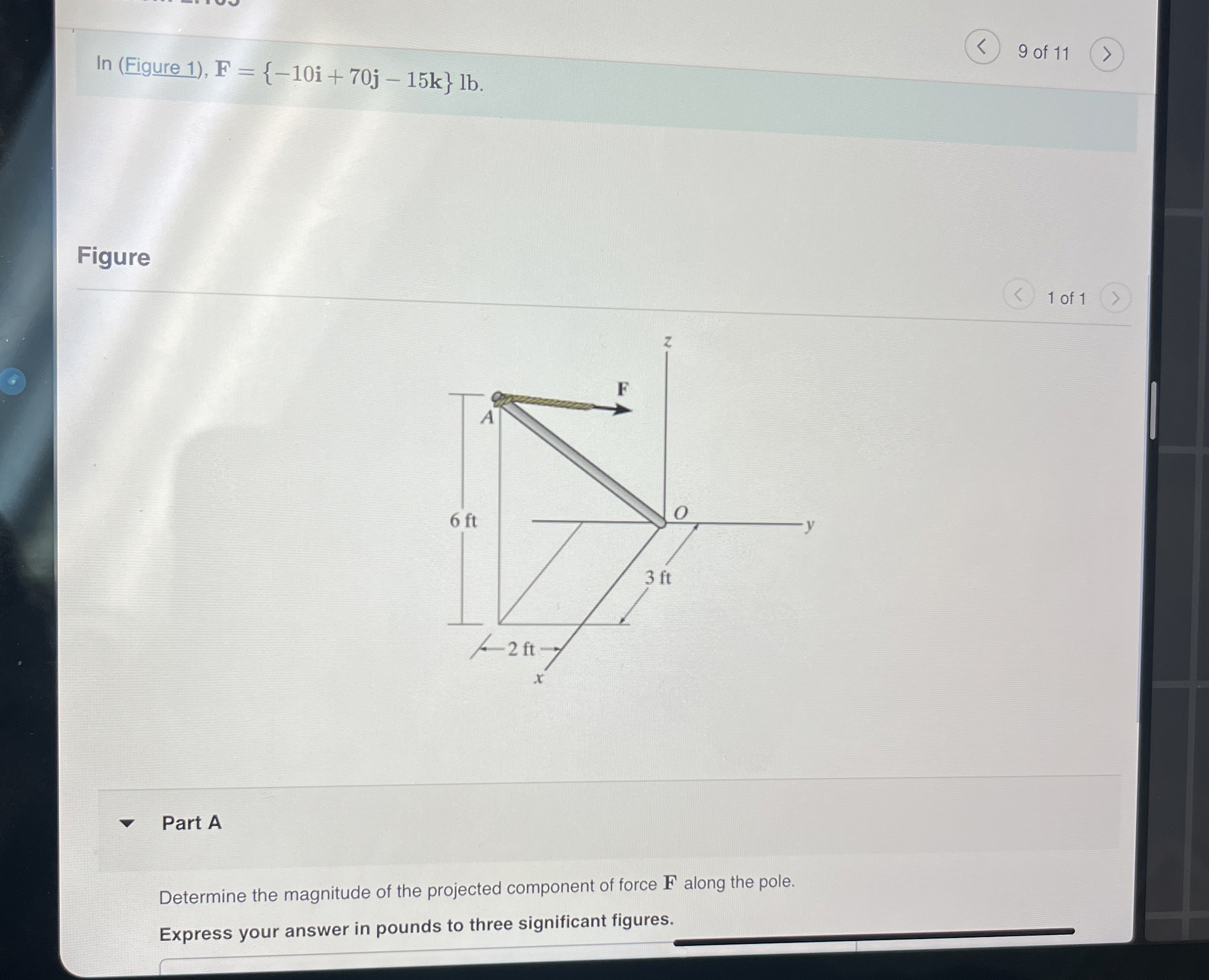 l n ( Figure 1 ) , F = { - 1 0 i + 7 0 j - 1 5 k