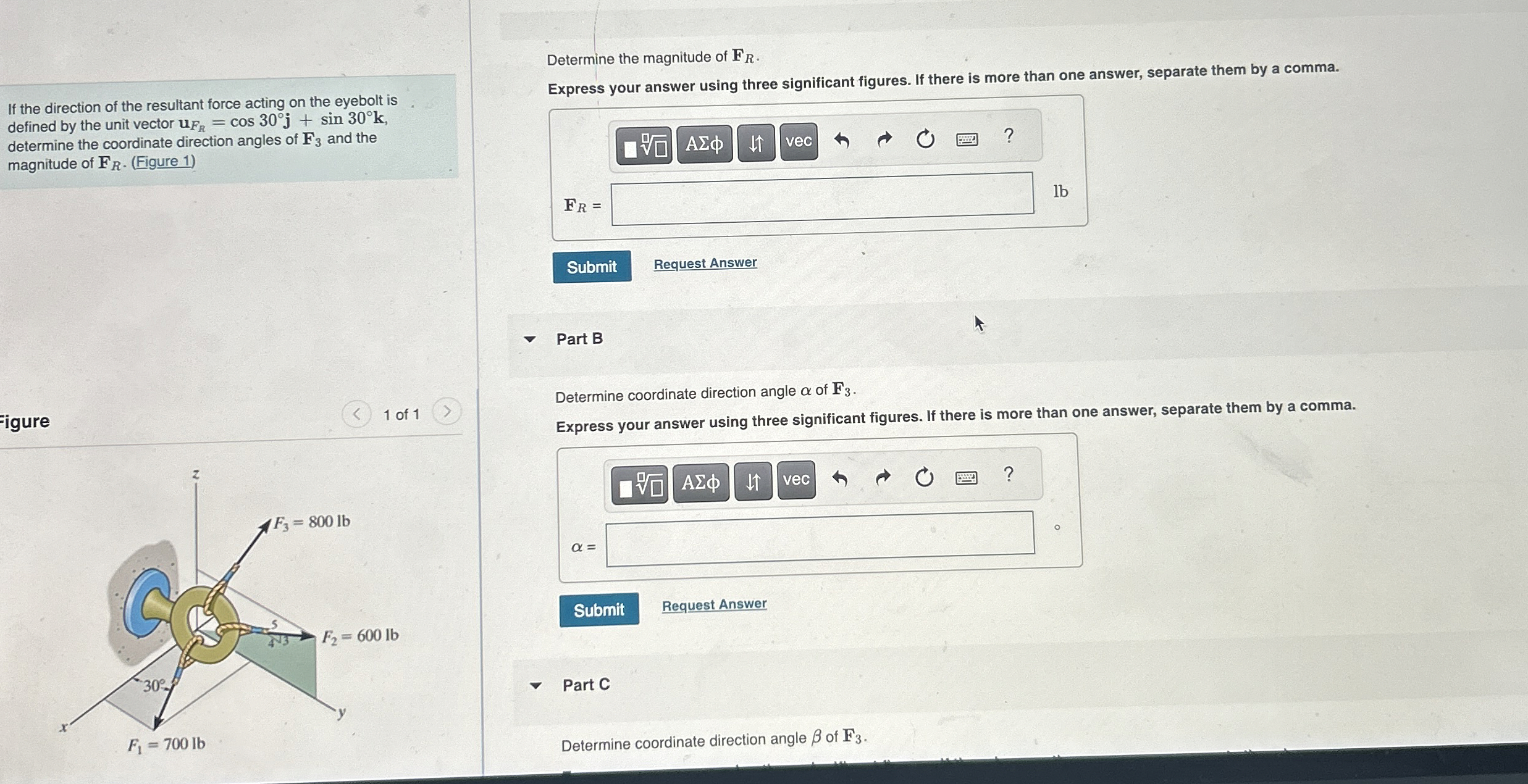 If the direction of the resultant force acting on