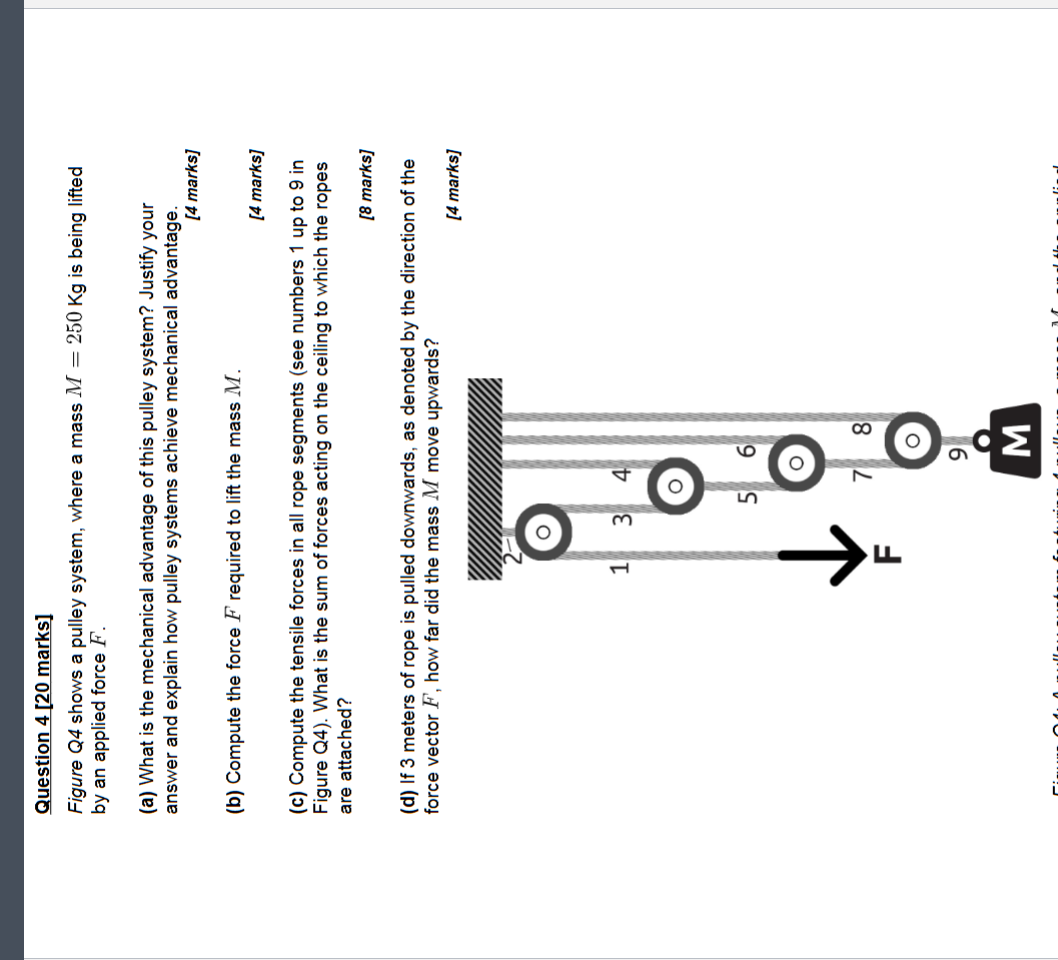 Question 4 [ 2 0 marks ] Figure Q 4 shows a