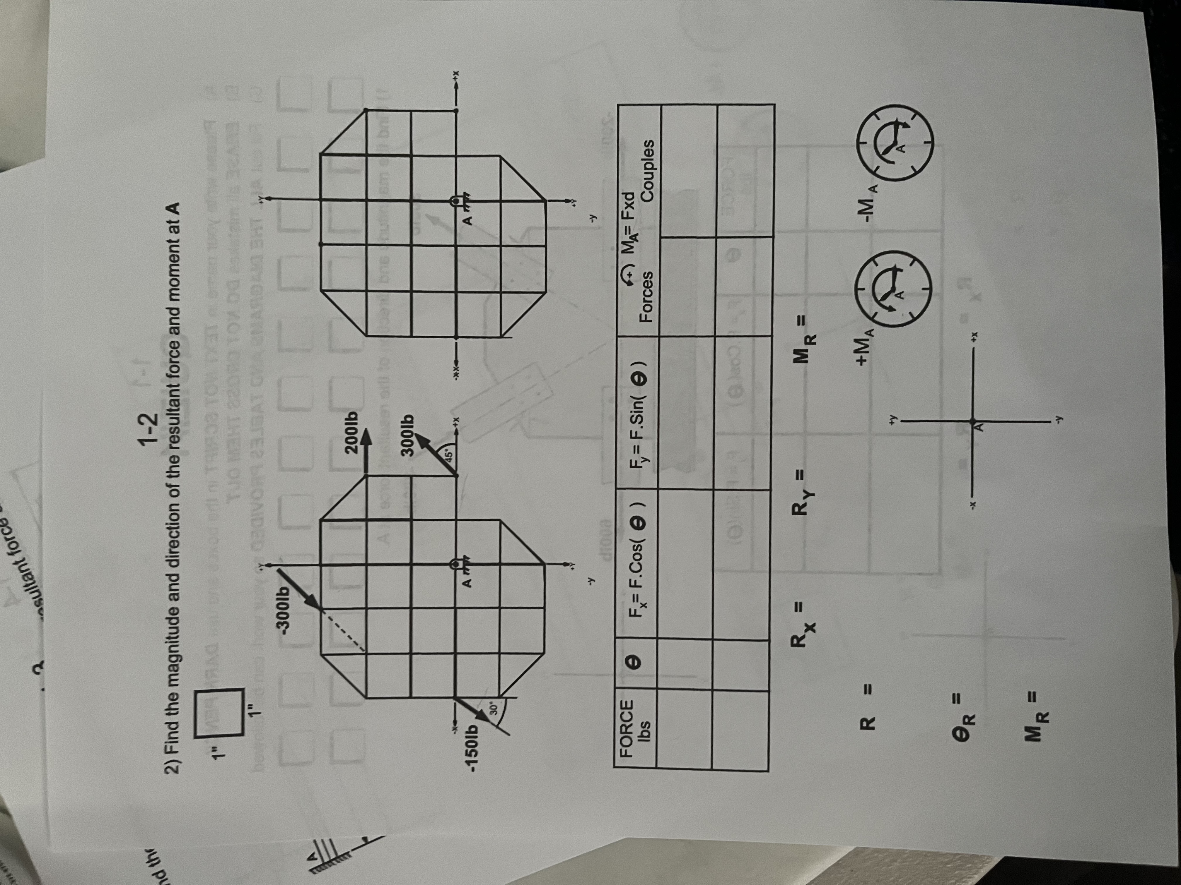 Find the magnitude and direction of the resultant