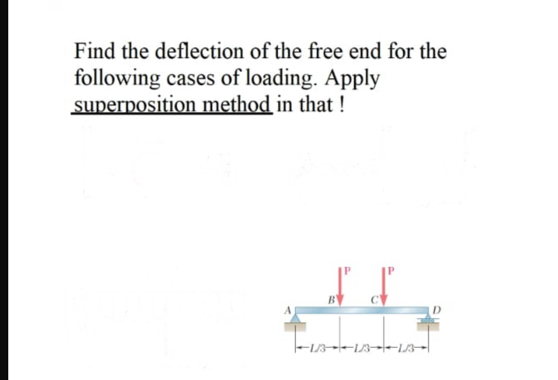 hello , i want ( Maximum deflection ) of this