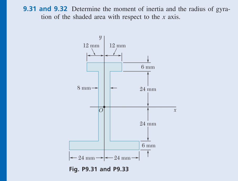 9 . 3 1 and 9 . 3 2 Determine the moment of