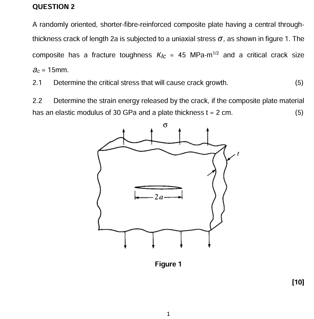 QUESTION 2 A randomly oriented, shorter - fibre -