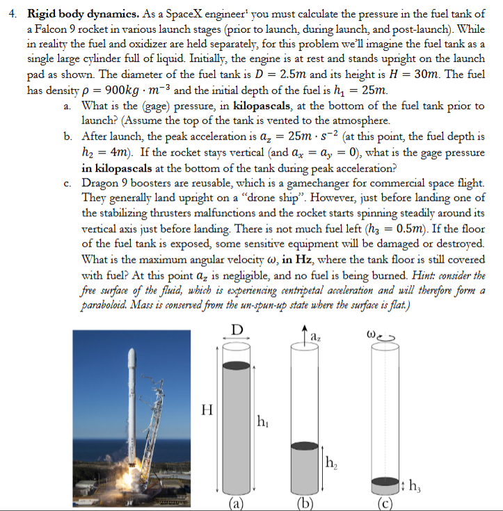 Rigid body dynamics. As a SpaceX engineer ? 1 you