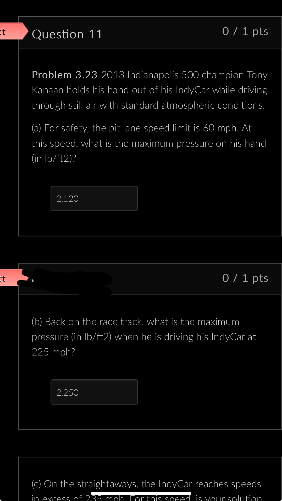 ( b ) Back on the race track, what is the maximum
