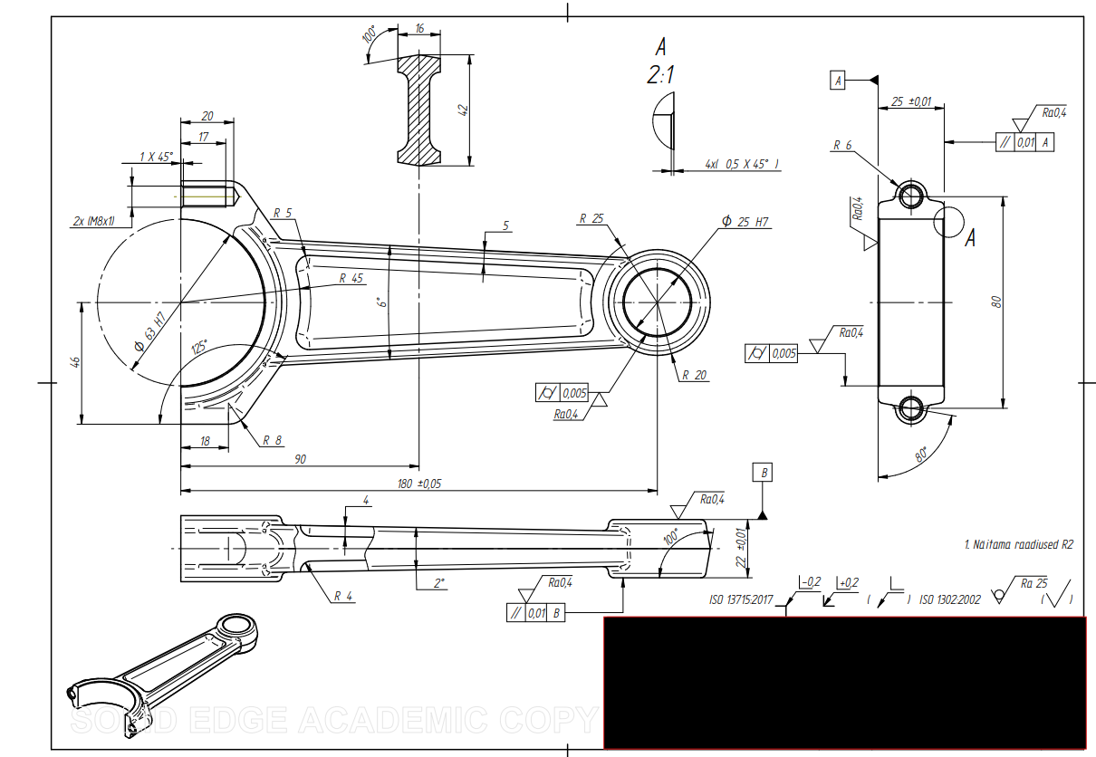 Please Help me model this connecting rod in Solid