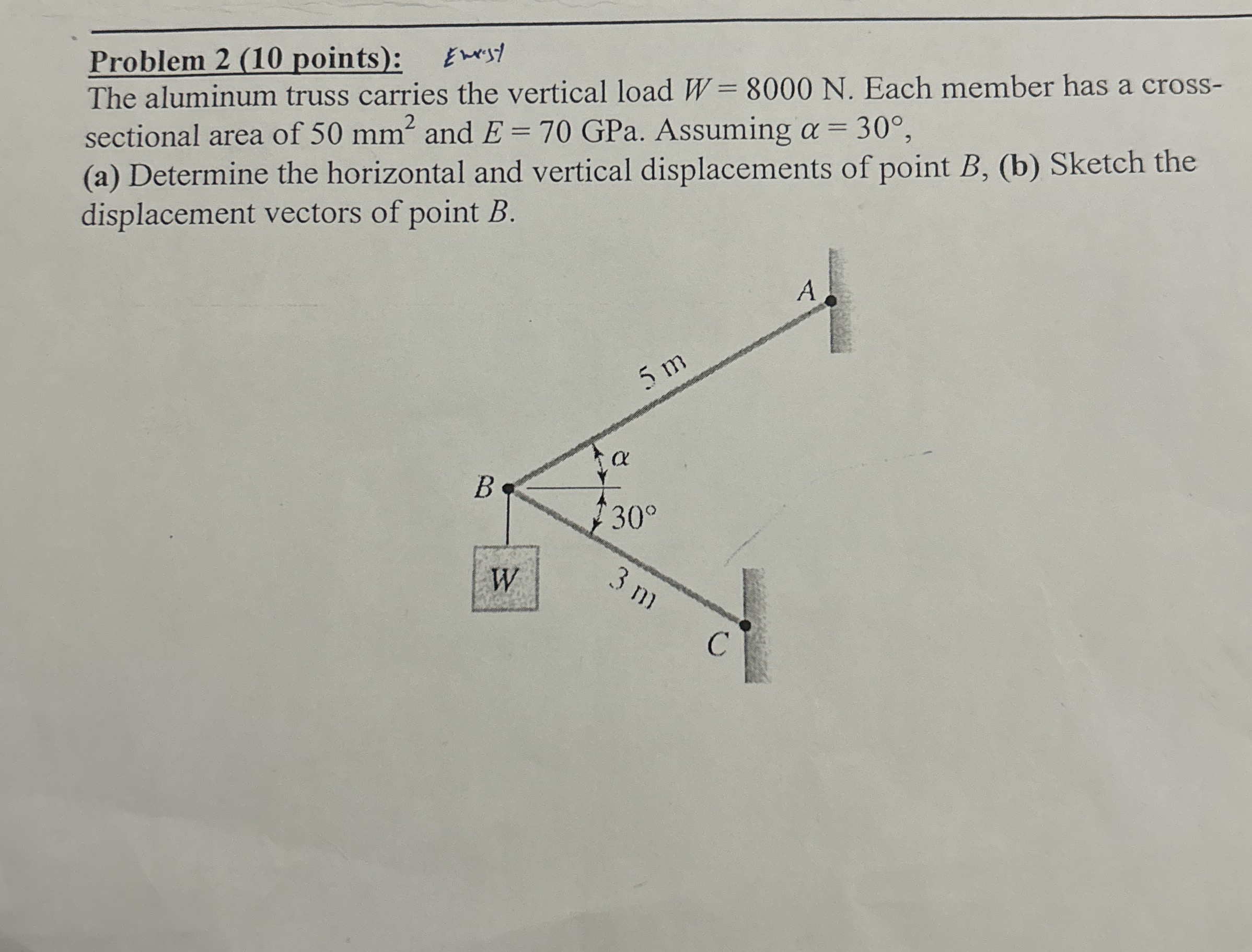 Problem 2 ( 1 0 points ) : Ewrst The aluminum