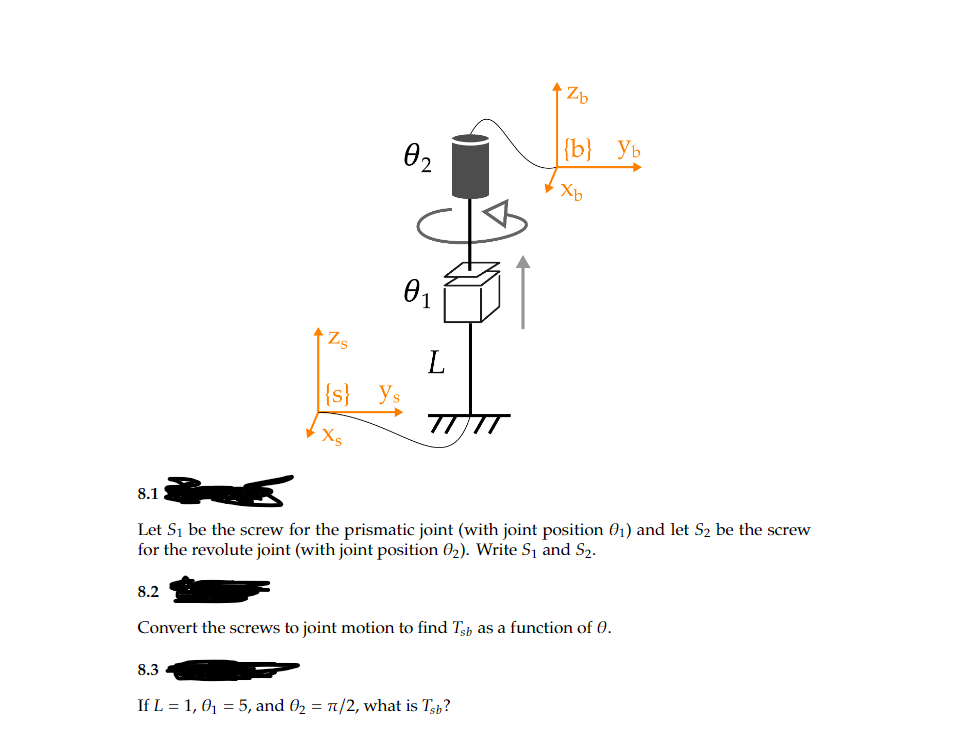 Let S 1 be the screw for the prismatic joint (