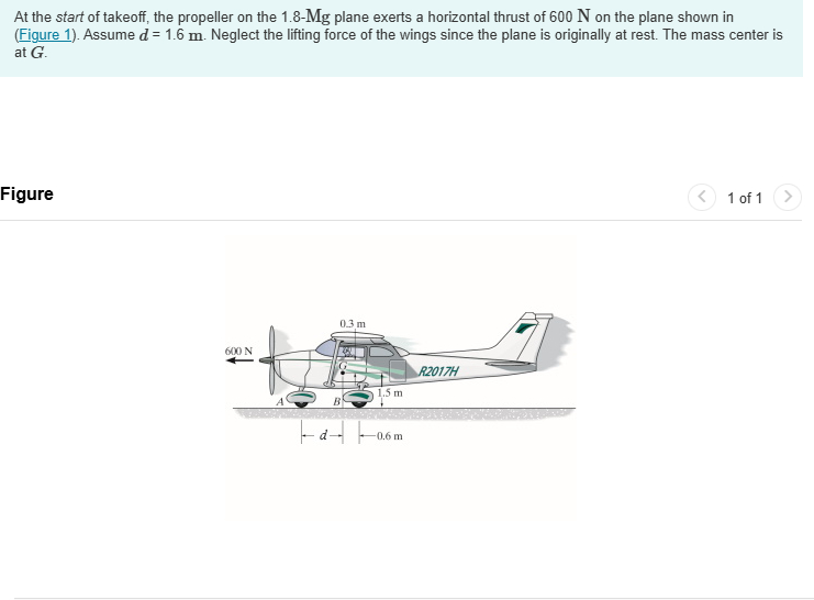 At the start of takeoff, the propeller on the 1 .