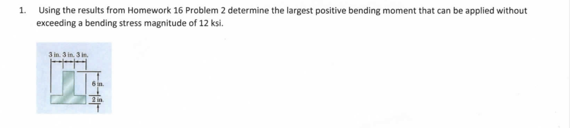 Using the results from Homework 1 6 Problem 2