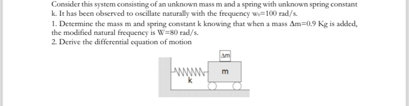 Consider this system consisting of an unknown