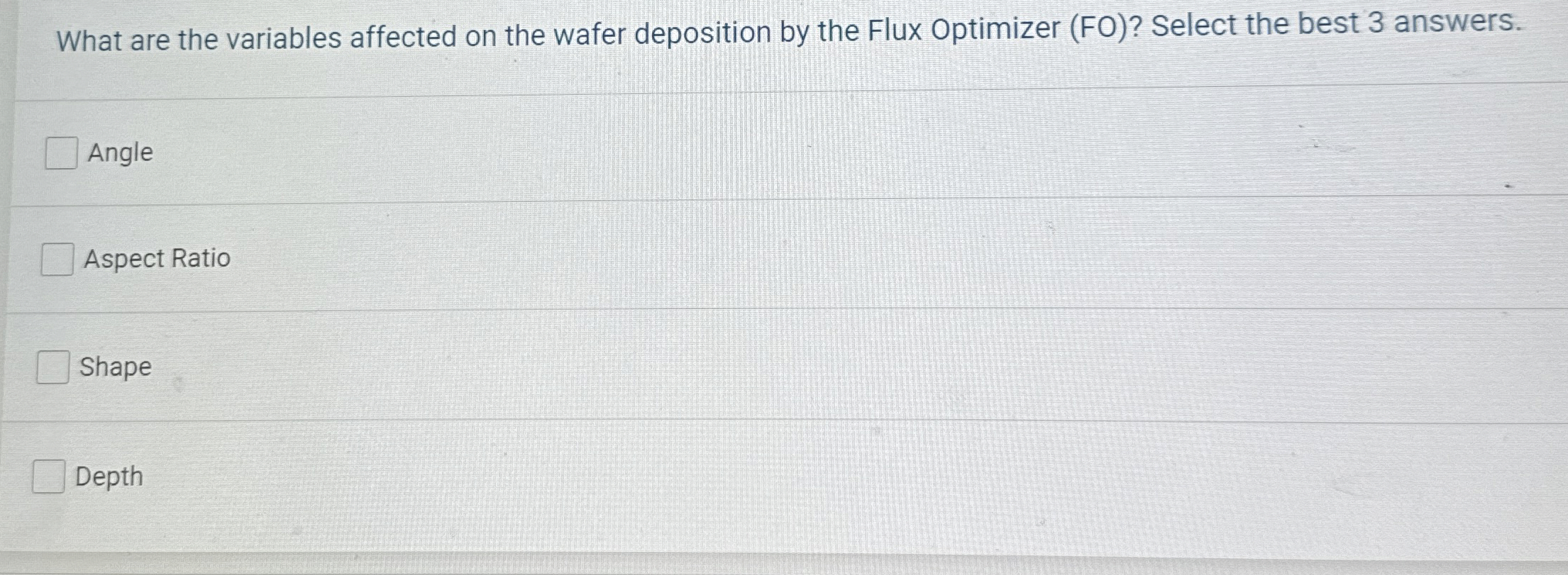 What are the variables affected on the wafer