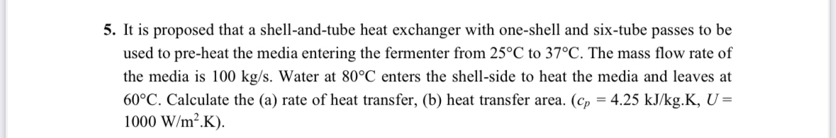 It is proposed that a shell - and - tube heat