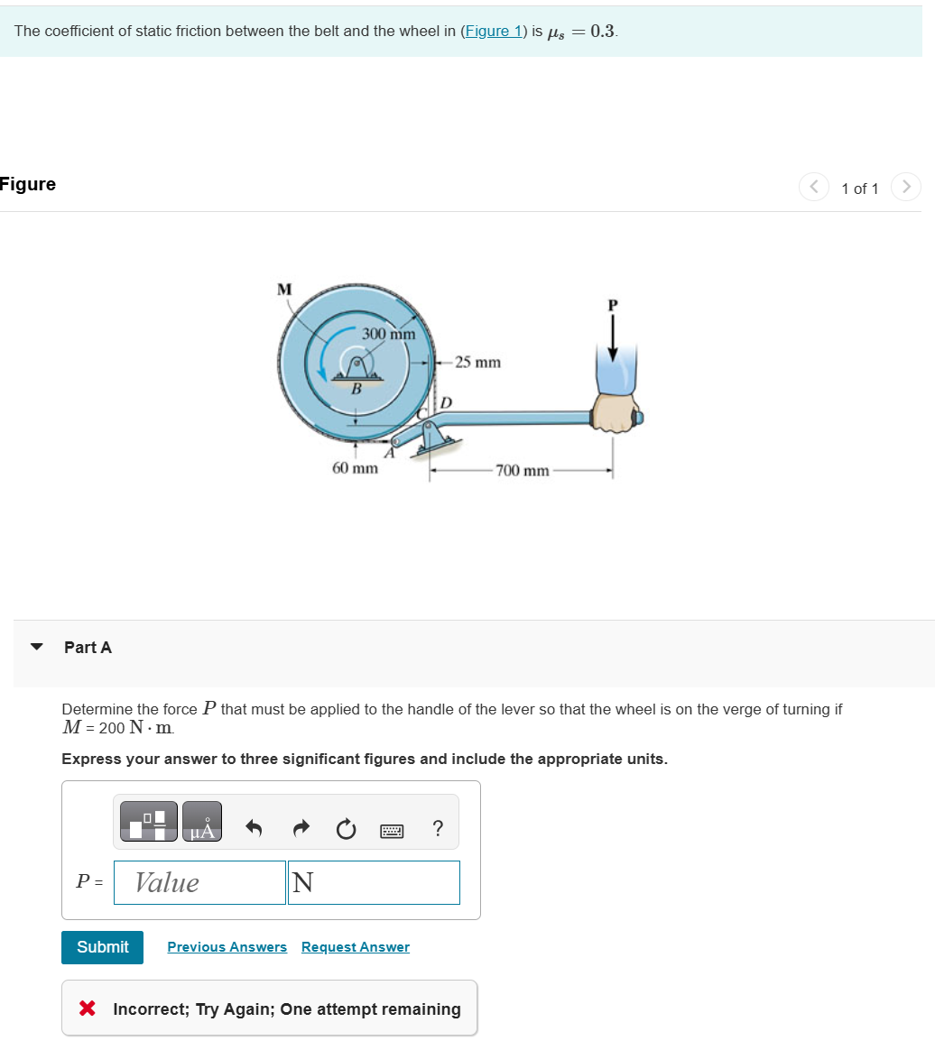 The coefficient of static friction between the