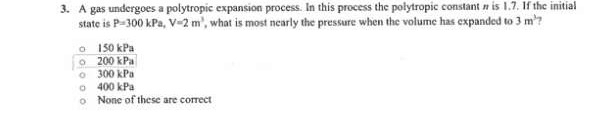 A gas undergoes a polytropic expansion process.