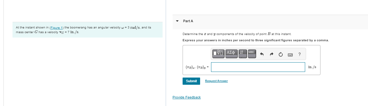 At the instant shown in ( Figure 1 ) the