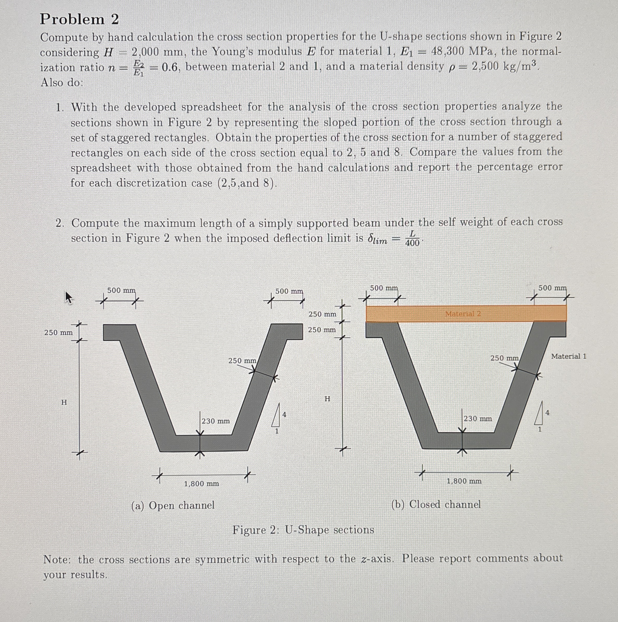 Problem 2 Compute by hand calculation the cross