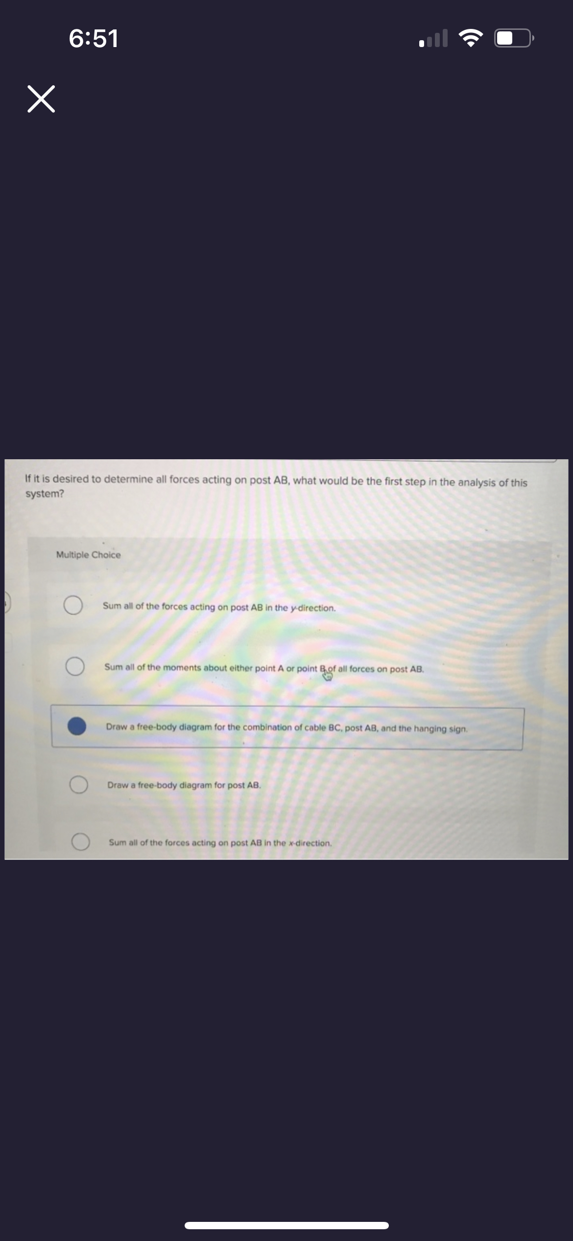 6 : 5 1 If it is desired to determine all forces