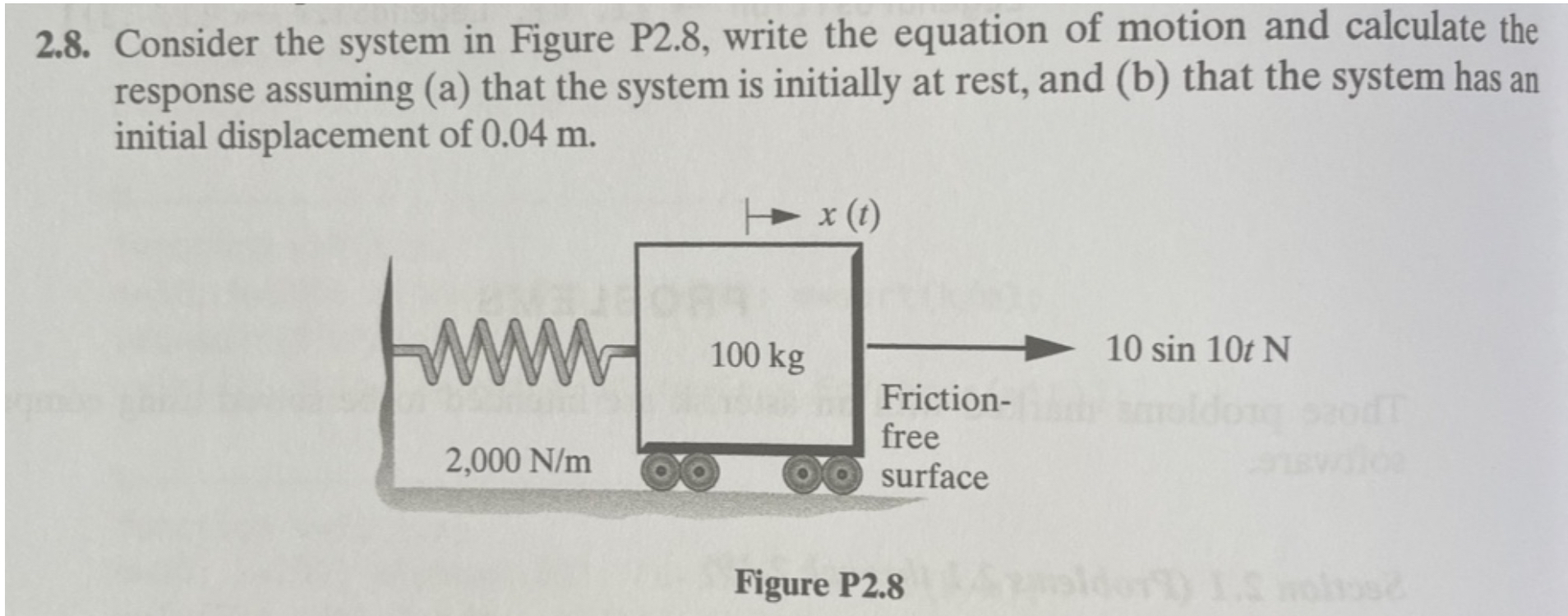 2 . 8 . Consider the system in Figure P 2 . 8 ,