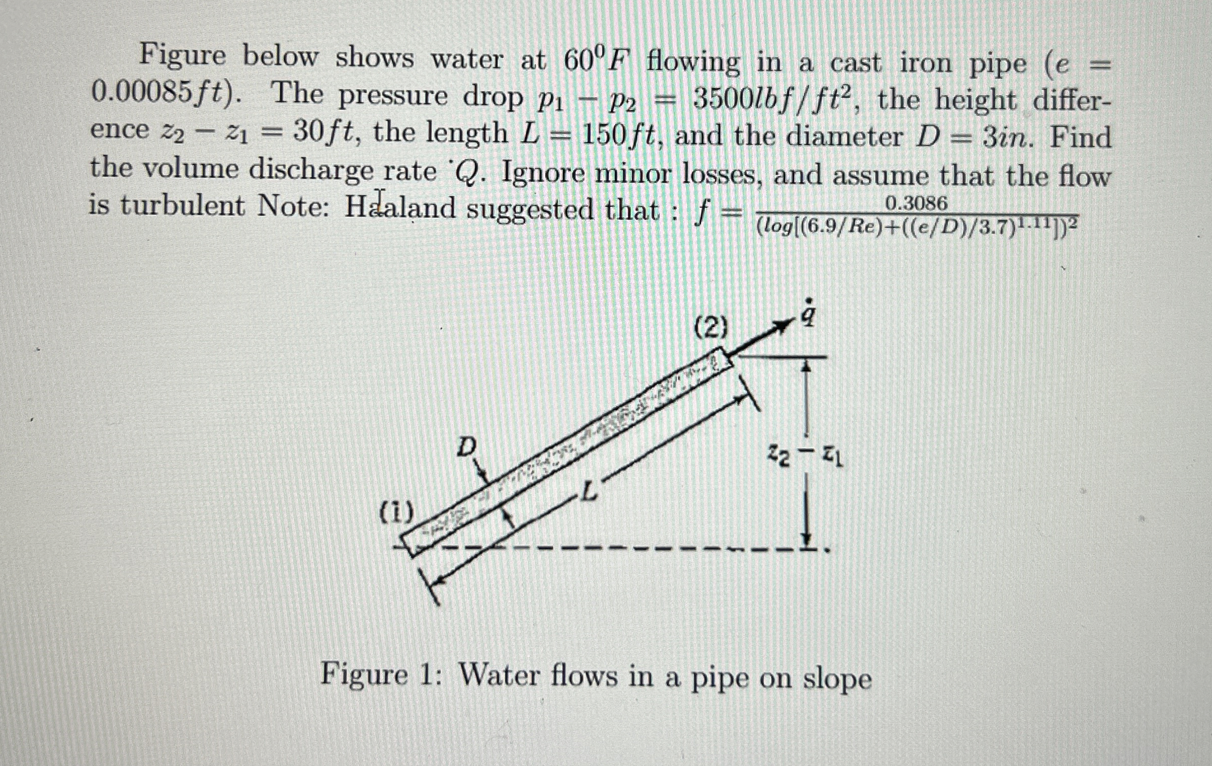 Figure below shows water at 6 0 F flowing in a
