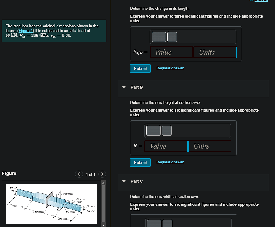 The steel bar has the original dimensions shown