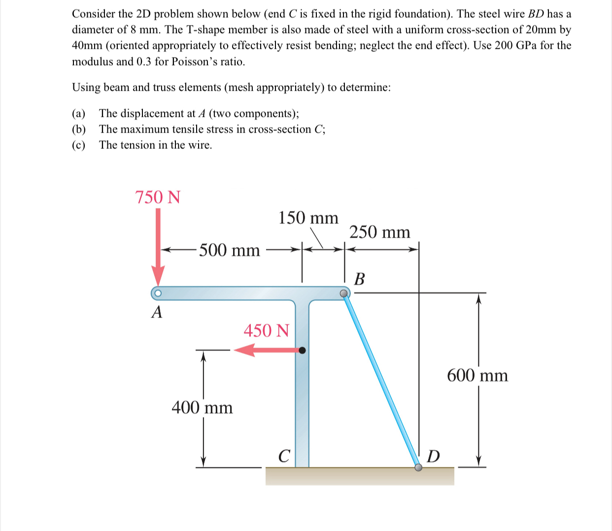 Use Ansys or Abaqus. Consider the 2 D problem