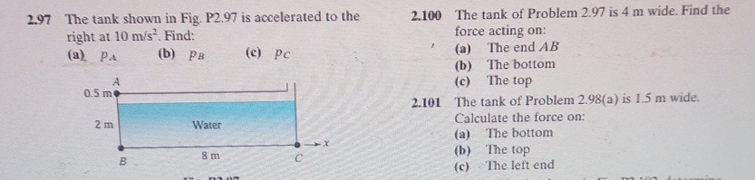 2 . 9 7 The tank shown in Fig. P 2 . 9 7 is