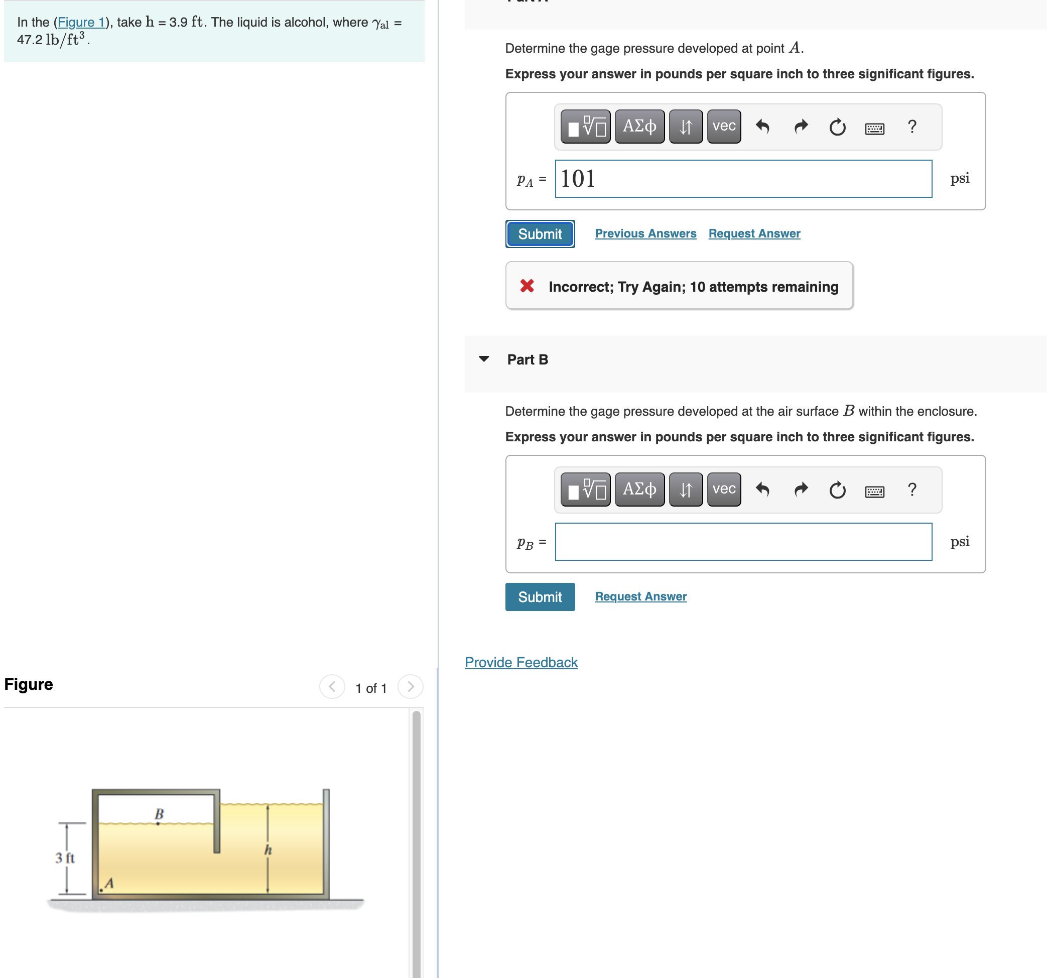 In the ( Figure 1 ) , take h = 3 . 9 f t . The