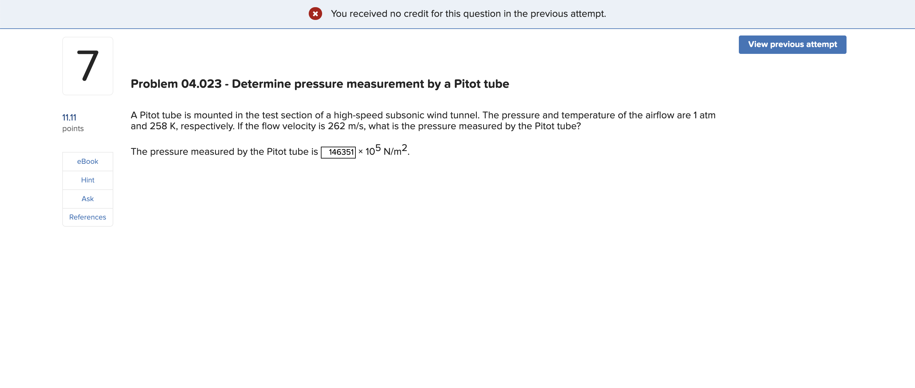 Problem 0 4 . 0 2 3 - Determine pressure